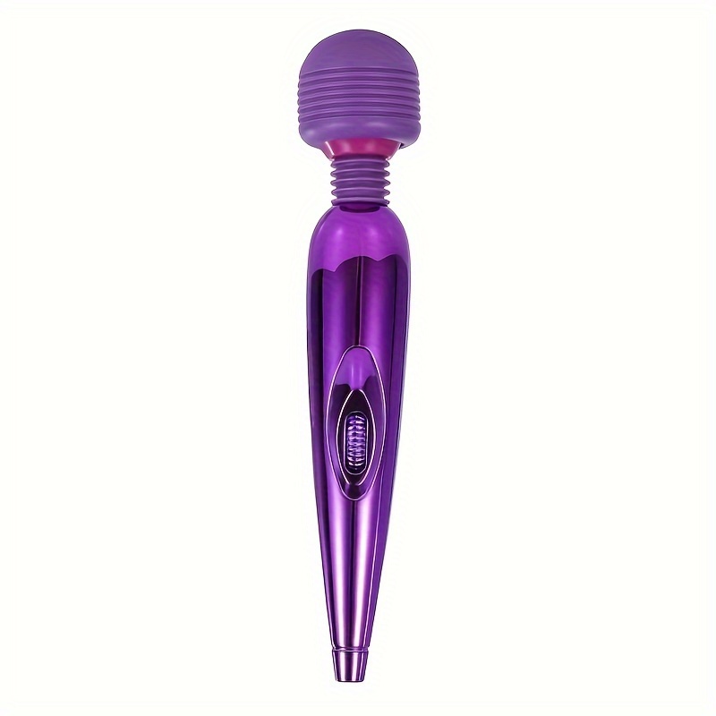 Multi-Frequency USB Rechargeable Wand Vibrator - Dark Violet