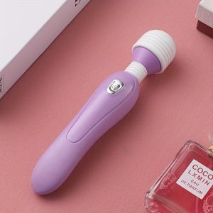 12 Frequency 2-in-1 Clitoral and Vaginal Vibrator - Purple Vibrator