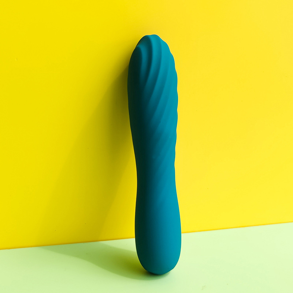10-Mode Waterproof Rechargeable Green Silicone Vibrator